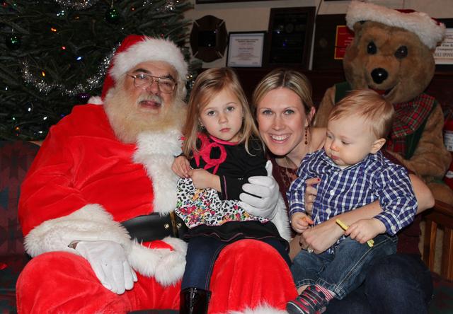 Children's Christmas Party at 8-100. 12-9-2012. Santa pays a visit . Photo by Vincent P. Tuzzolino